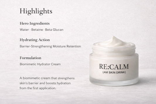 RE:CALM -Biomimetic Skin Drink. For all skin types.