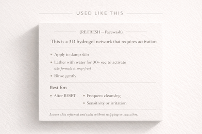 RE:FRESH-Biomimetic Face Wash