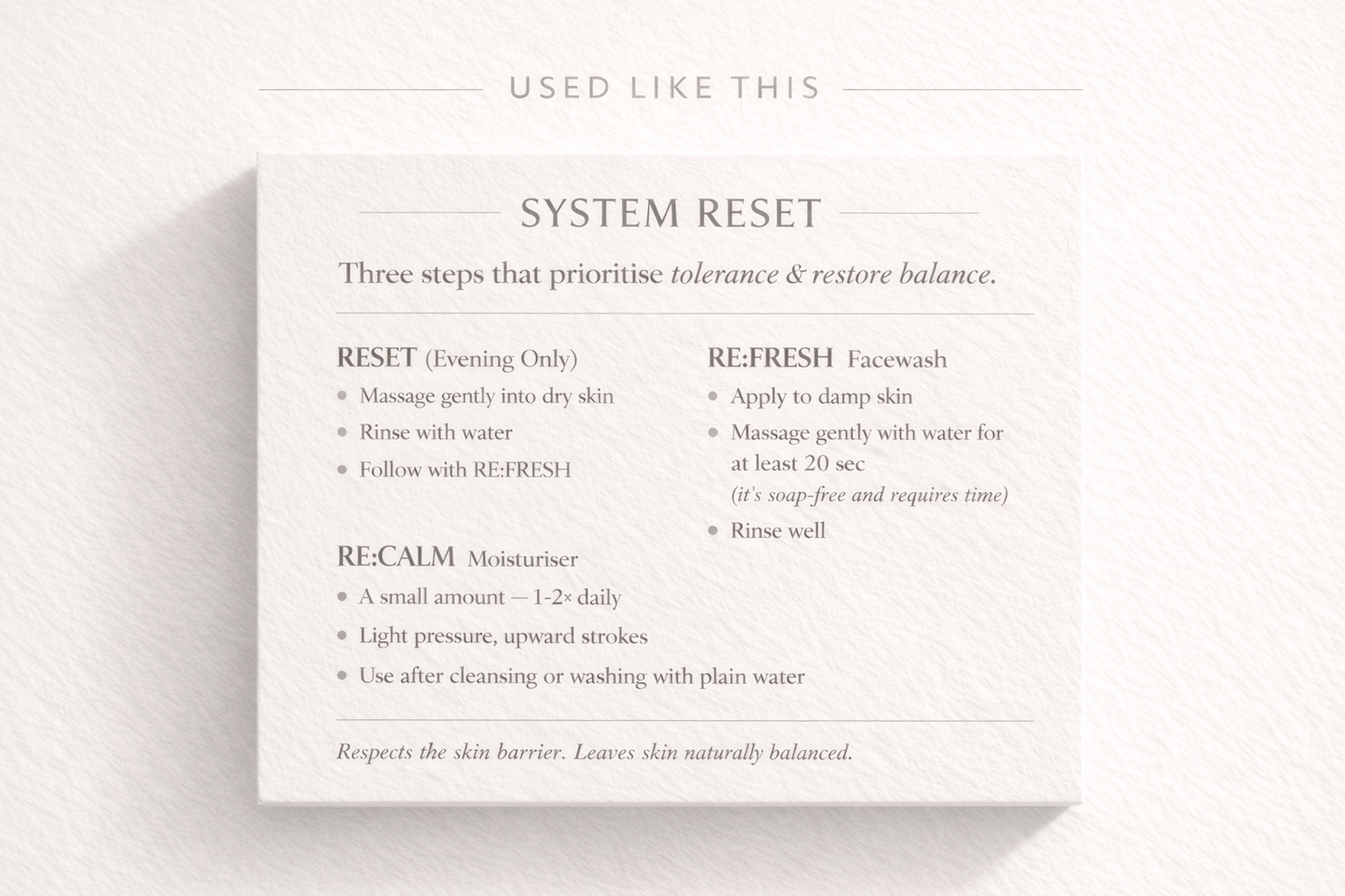 Year Round Essentials (RESET + RE:CALM)